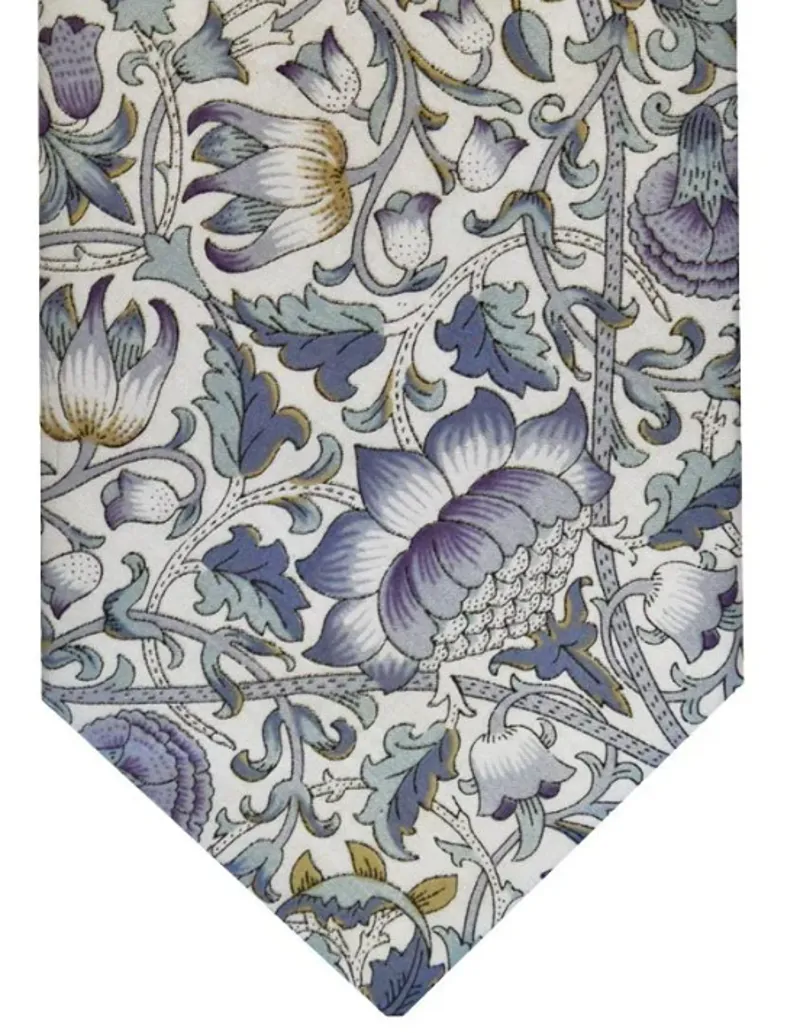 L.A. Smith Liberty Print Tie Blue Bells Sage LIBT01/1/OS 